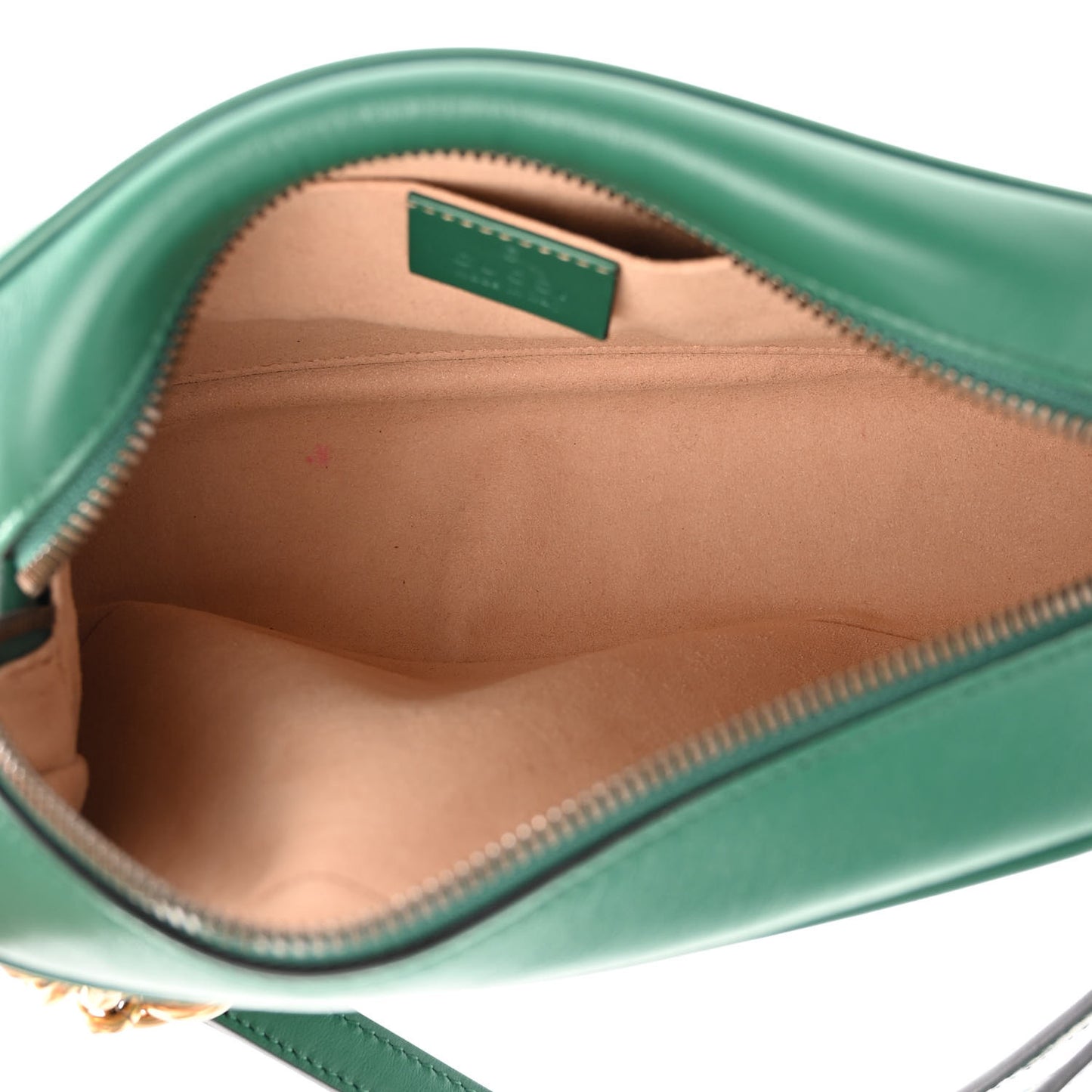 Calfskin Matelasse Small GG Marmont Chain Shoulder Bag Emerald Green