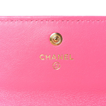 Chanel Lambskin Quilted Chanel 19 Flap Wallet Dark Pink 9 of 10