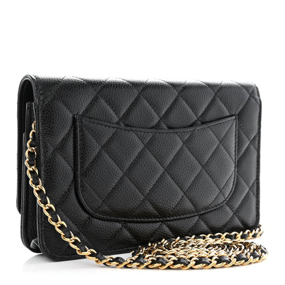 Chanel Caviar Quilted Wallet On Chain WOC Black 3 of 12
