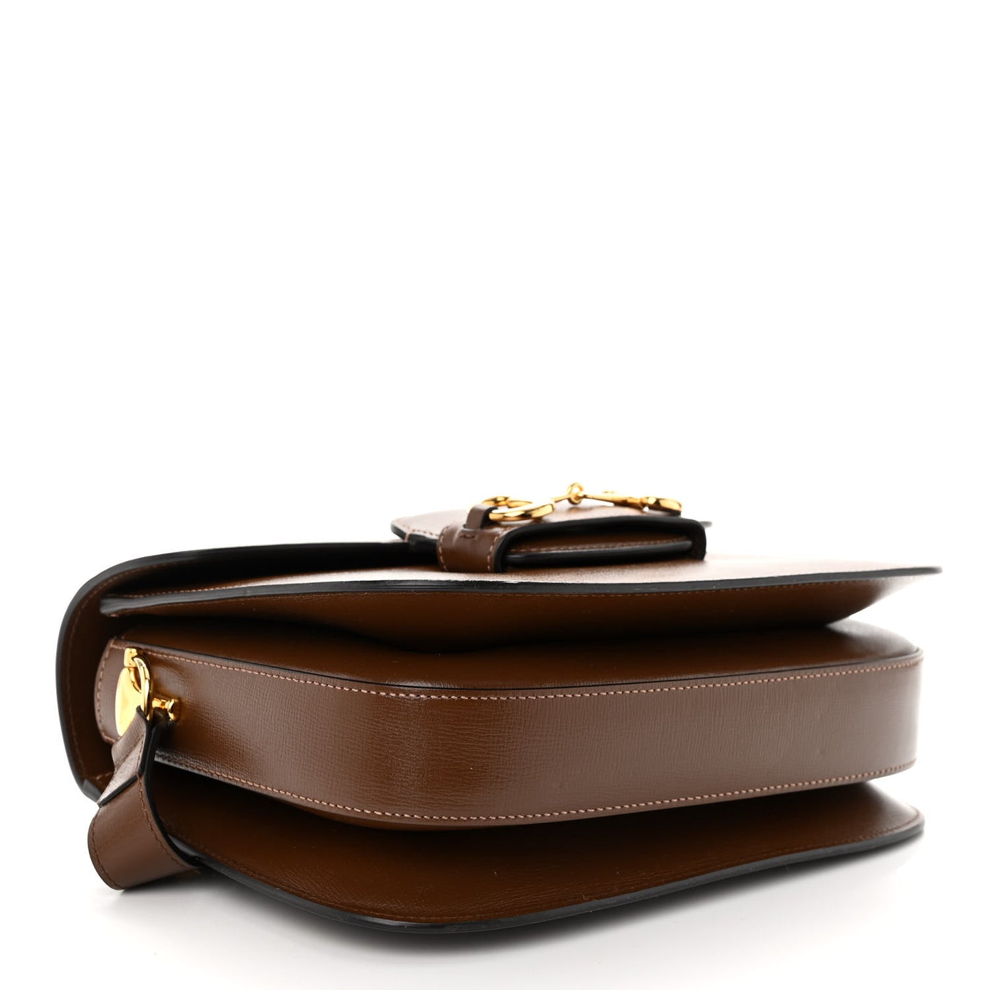 Azalea Calfskin Horsebit 1955 Shoulder Bag Brown Sugar