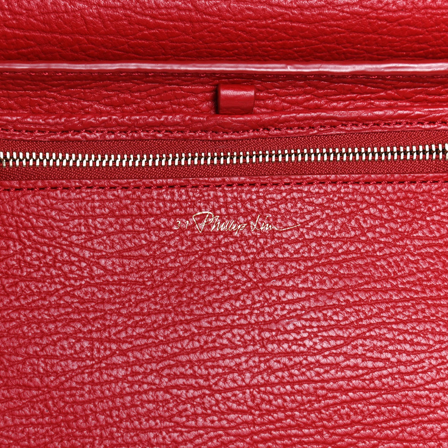 3.1 Phillip Lim Textured Calfskin Medium Pashli Satchel Red 6 of 13