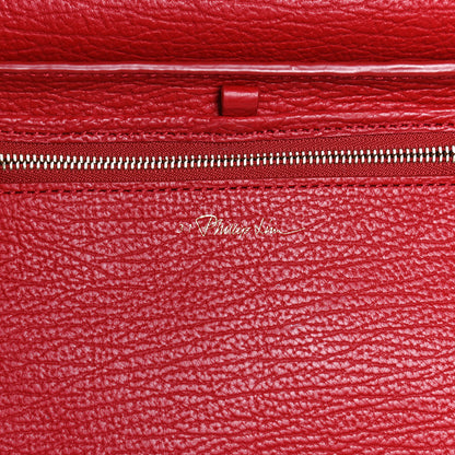 3.1 Phillip Lim Textured Calfskin Medium Pashli Satchel Red 6 of 13
