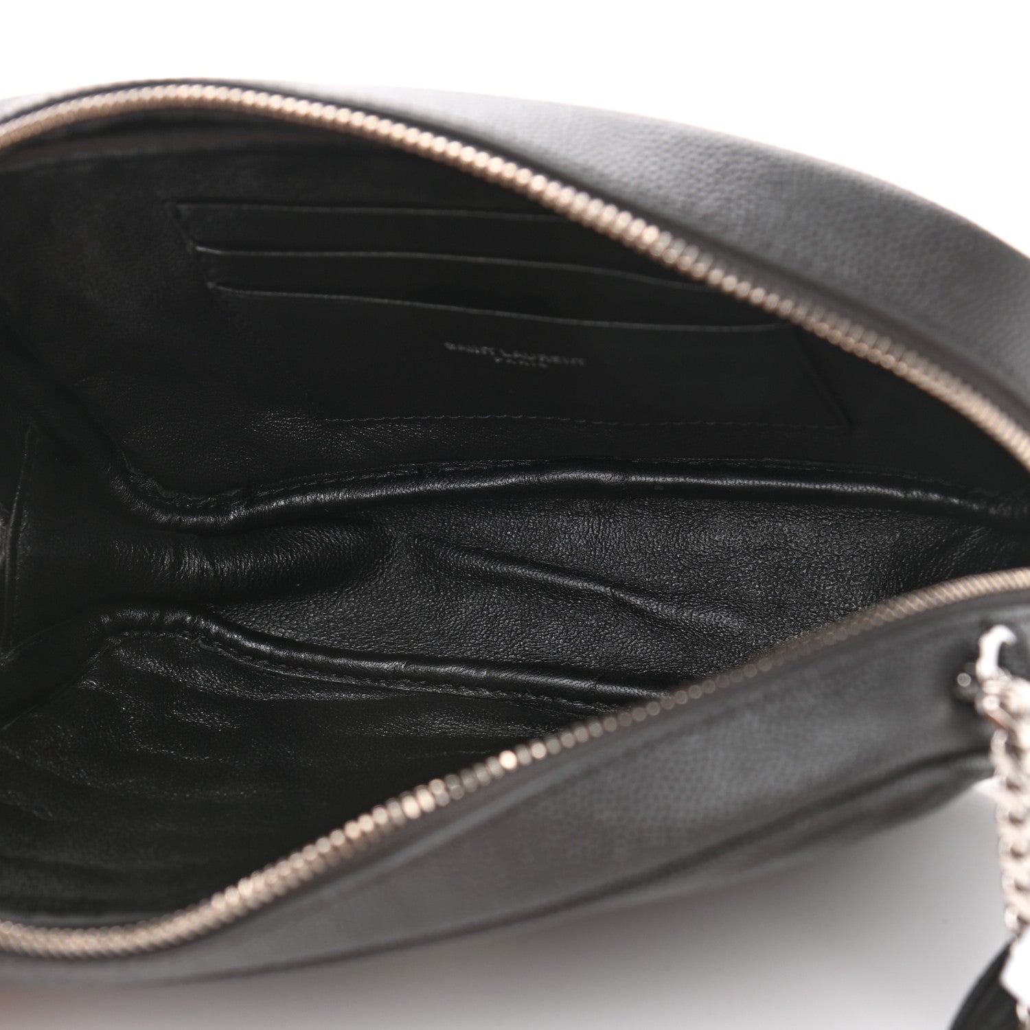 Saint Laurent Grain De Poudre Matelasse Monogram Mini Lou Camera Bag Asphalt 7 of 11