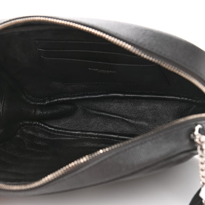 Saint Laurent Grain De Poudre Matelasse Monogram Mini Lou Camera Bag Asphalt 7 of 11
