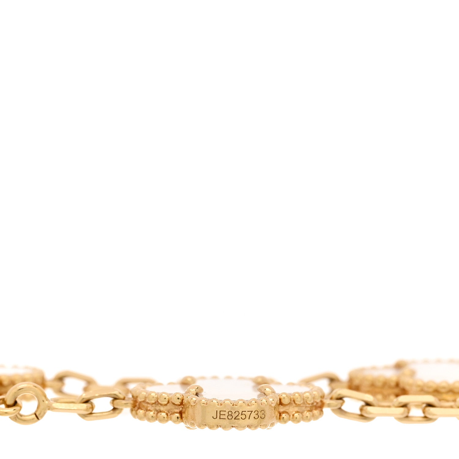 Van Cleef & Arpels 18K Yellow Gold Mother of Pearl 5 Motifs Vintage Alhambra Bracelet 4 of 5