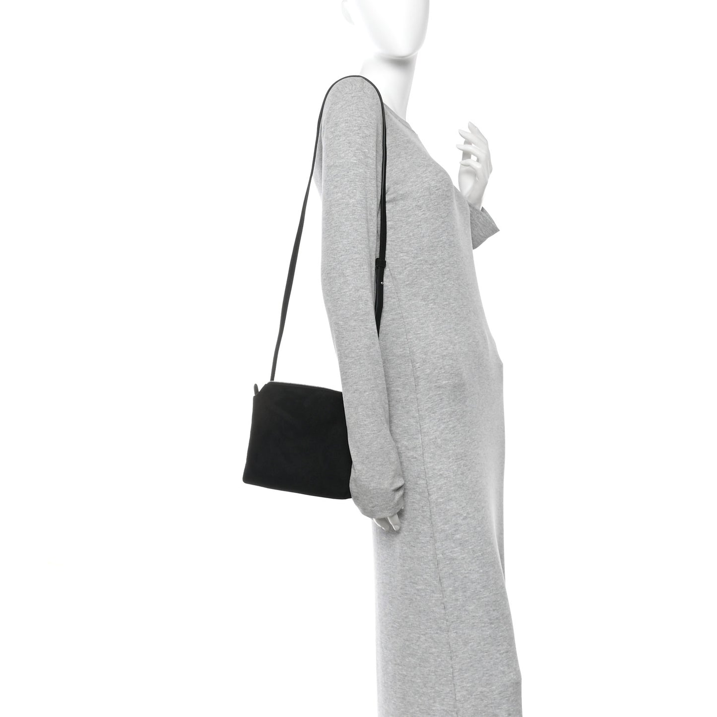 Suede Lina Crossbody Bag Black