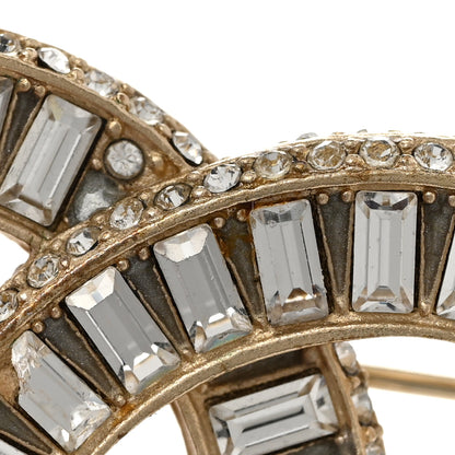 Chanel Baguette Crystal CC Brooch Gold 9 of 10