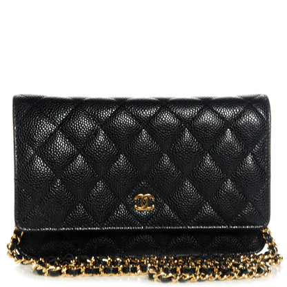 Chanel Caviar Quilted Wallet on Chain Black 1 of 9