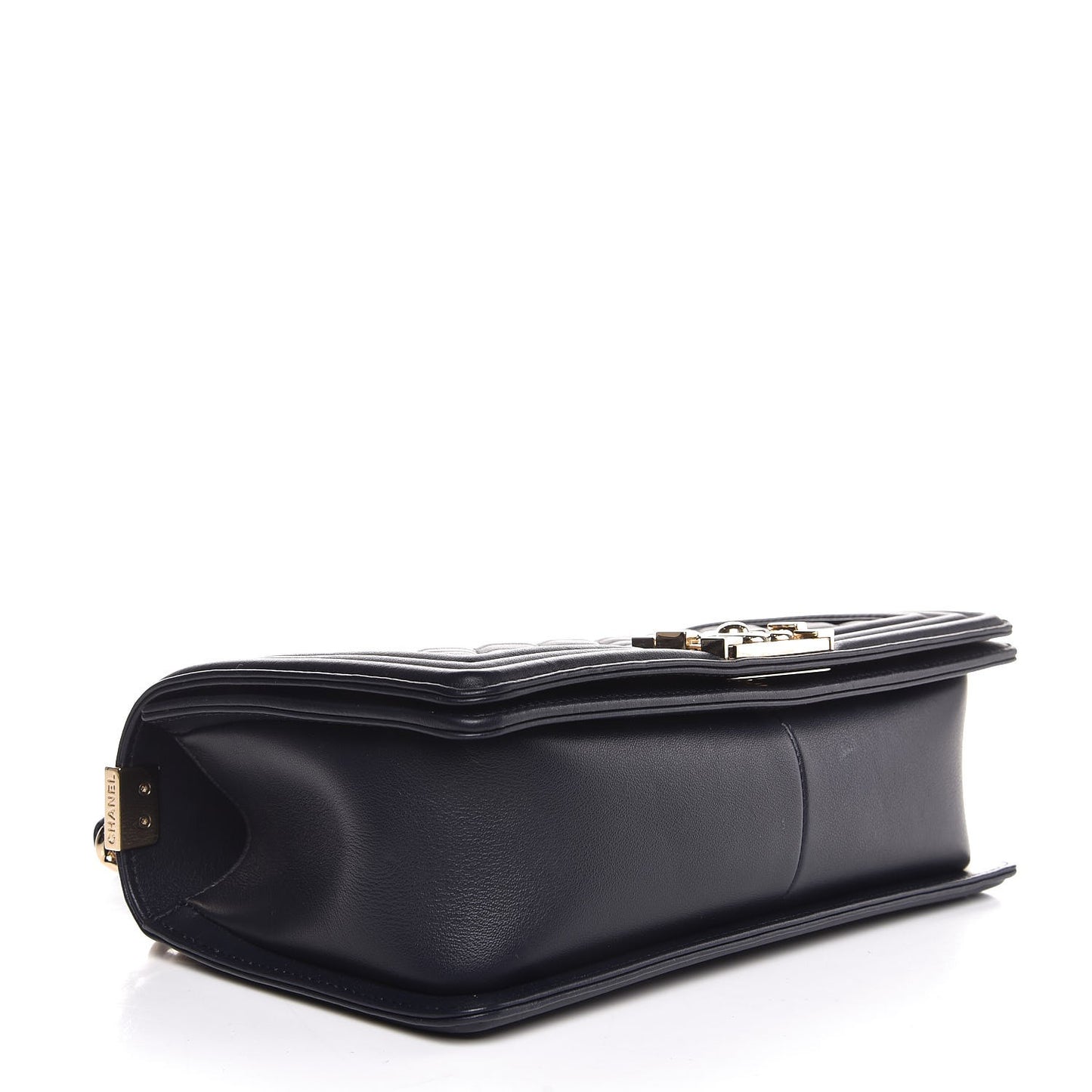 Calfskin Quilted Medium Boy Flap Navy