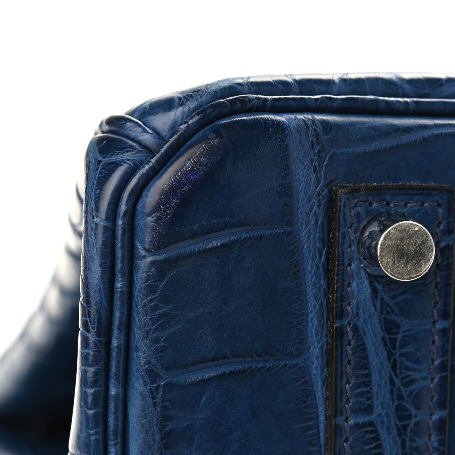 Hermes Matte Alligator Birkin 35 Bleu De Malte 10 of 11