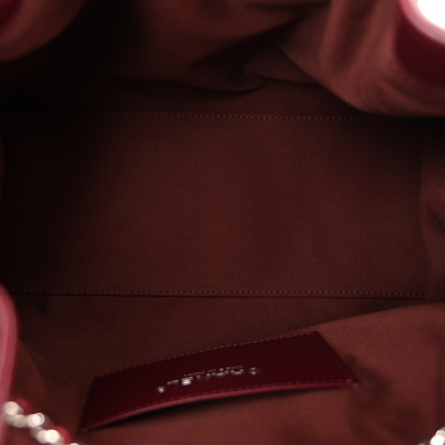 Chanel Shiny Calfskin Quilted Small Chanel 25 Handbag Burgundy 5 of 11