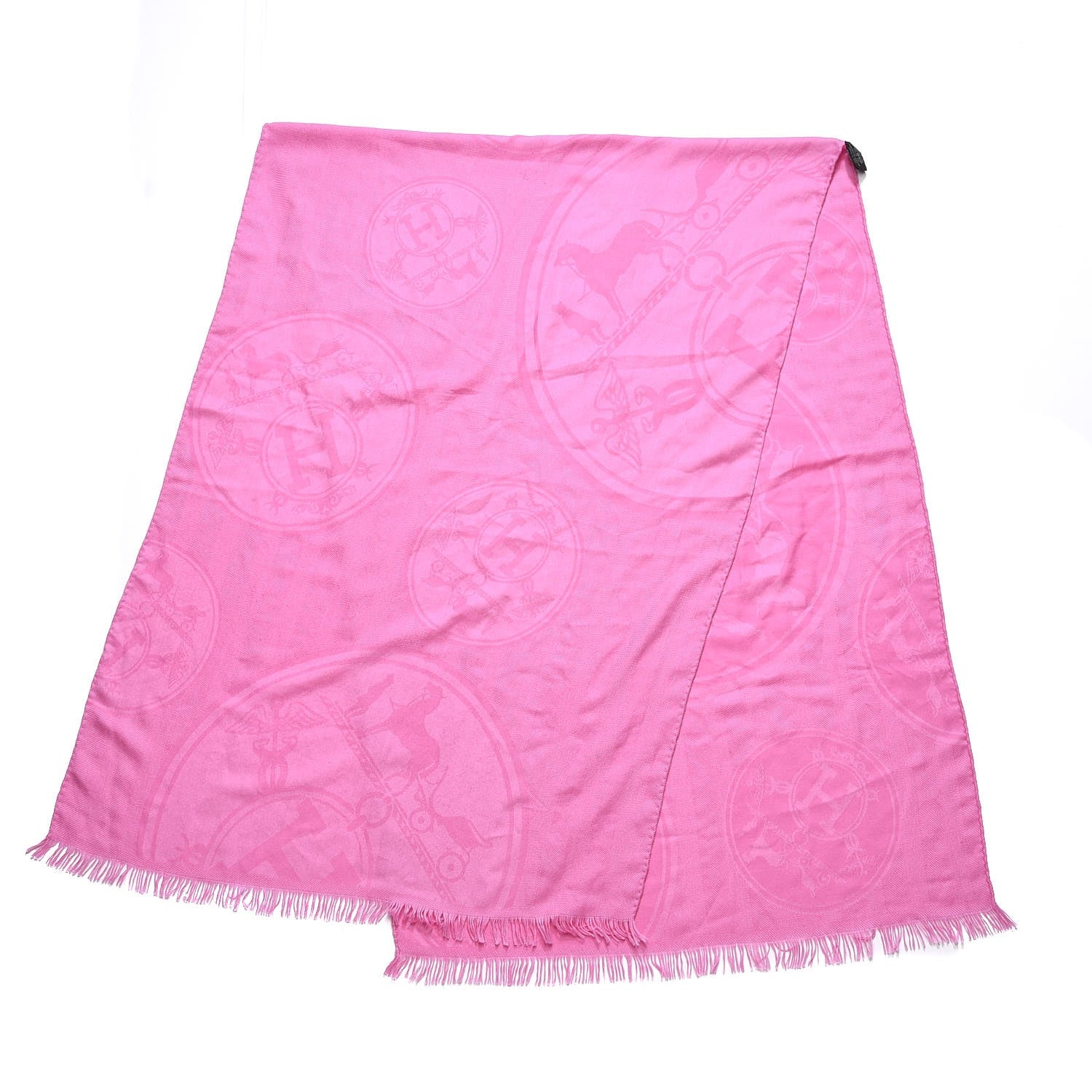 Hermes Cashmere Silk New Libris Stole Rose Bonbon 3 of 5