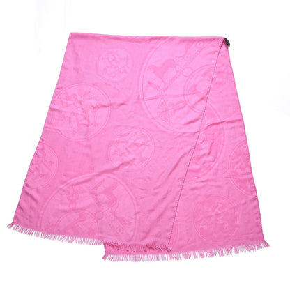 Hermes Cashmere Silk New Libris Stole Rose Bonbon 3 of 5