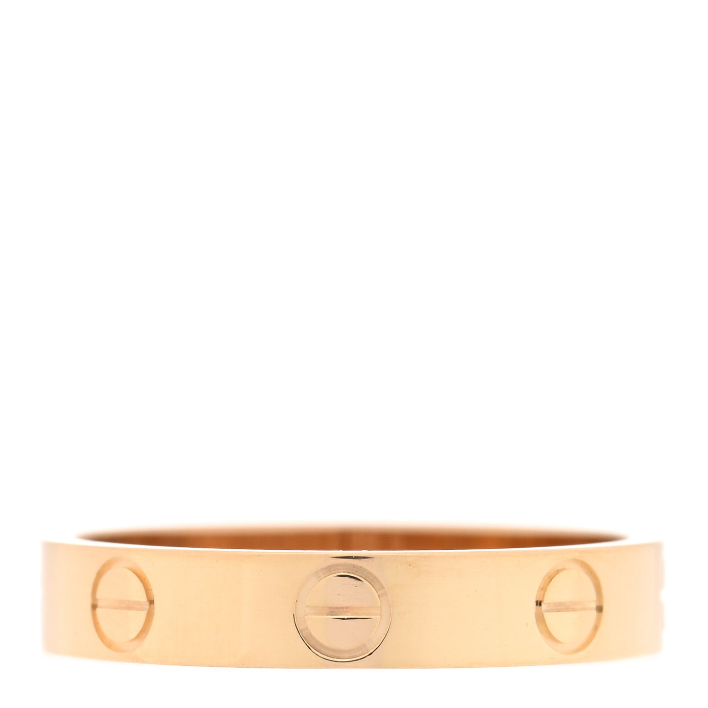 18K Yellow Gold 3.5mm LOVE Wedding Band Ring 54 6.75