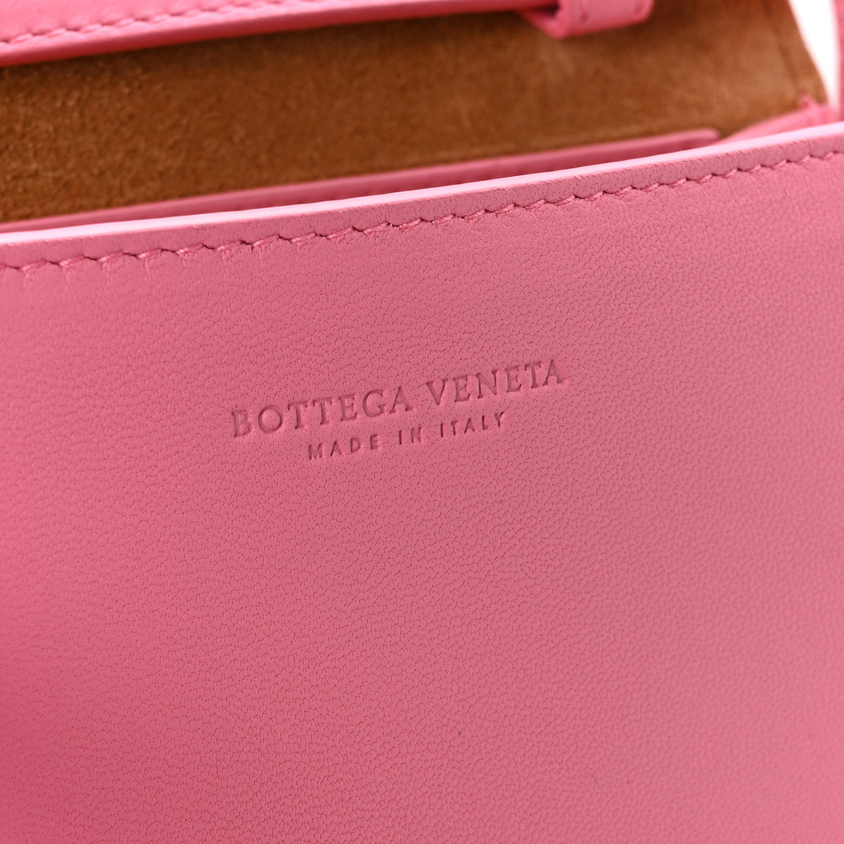 Lambskin Maxi Intrecciato Mini Cassette Crossbody Bag Pink