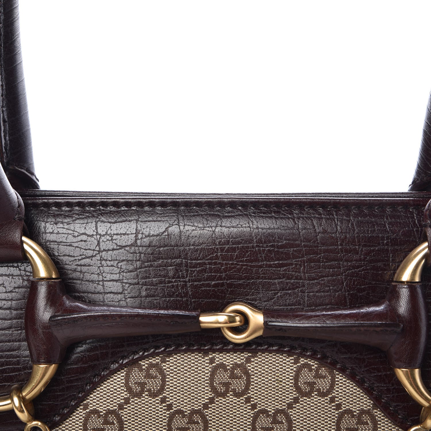 Gucci Monogram Horsebit Chain Shoulder Bag Brown 8 of 15