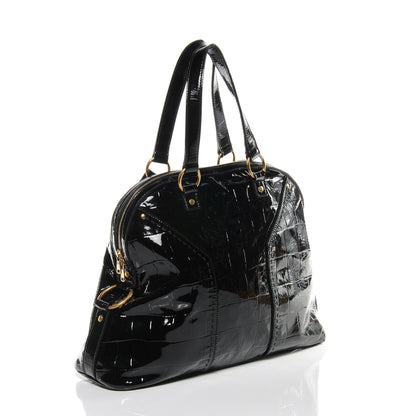 Saint Laurent Patent Croc Muse Black 3 of 7