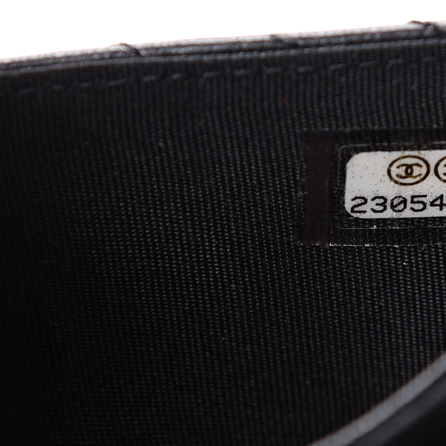 Chanel Lambskin Chevron Quilted Boy Card Holder Wallet Black 7 of 13