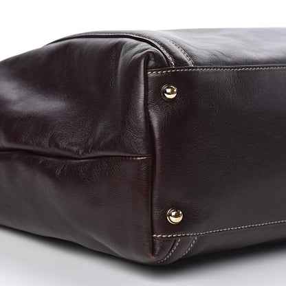 Gucci Calfskin Large Britt Shoulder Bag Dark Brown 10 of 11