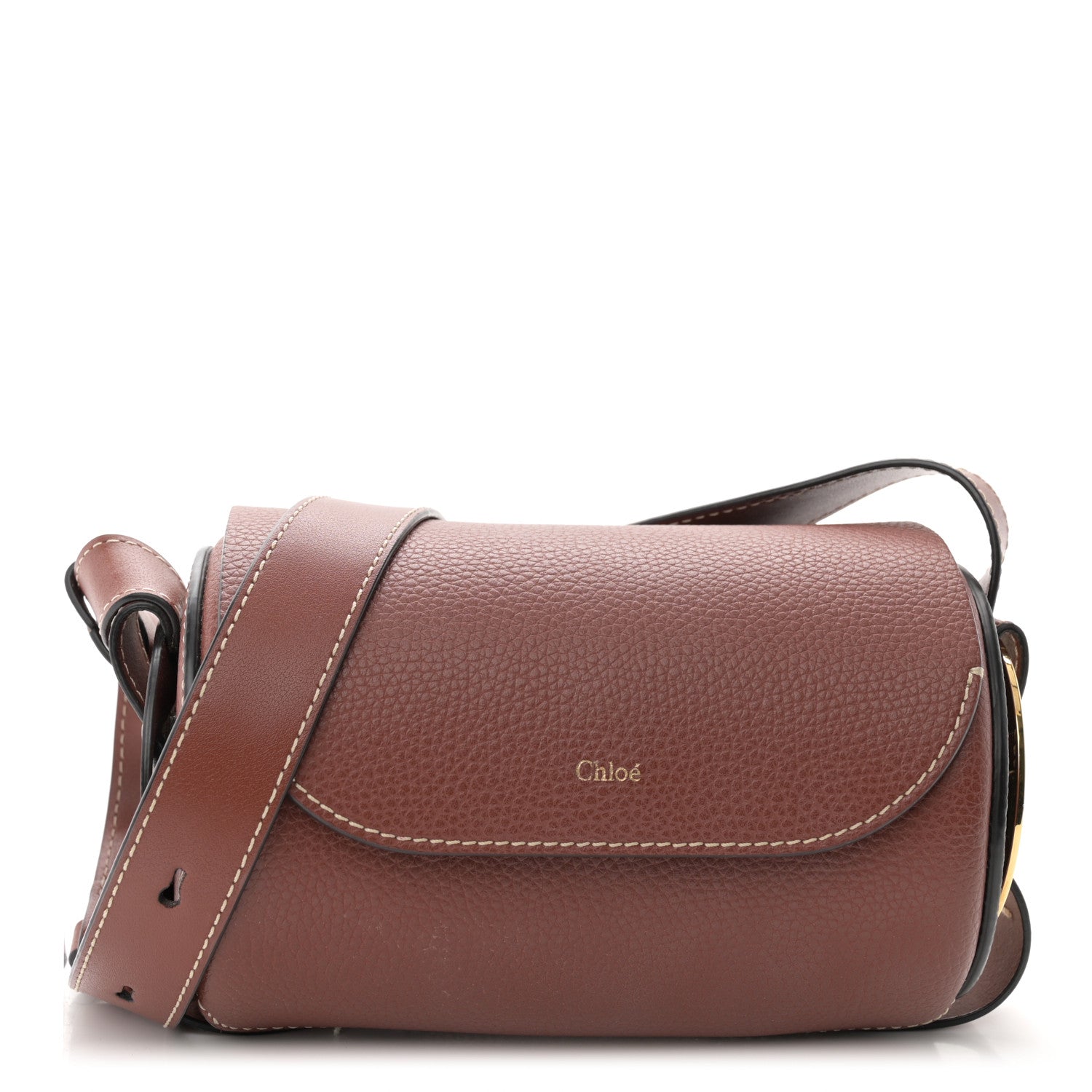Chloe Small Grain Smooth Calfskin Mini Darryl Crossbody Sepia Brown 1 of 10