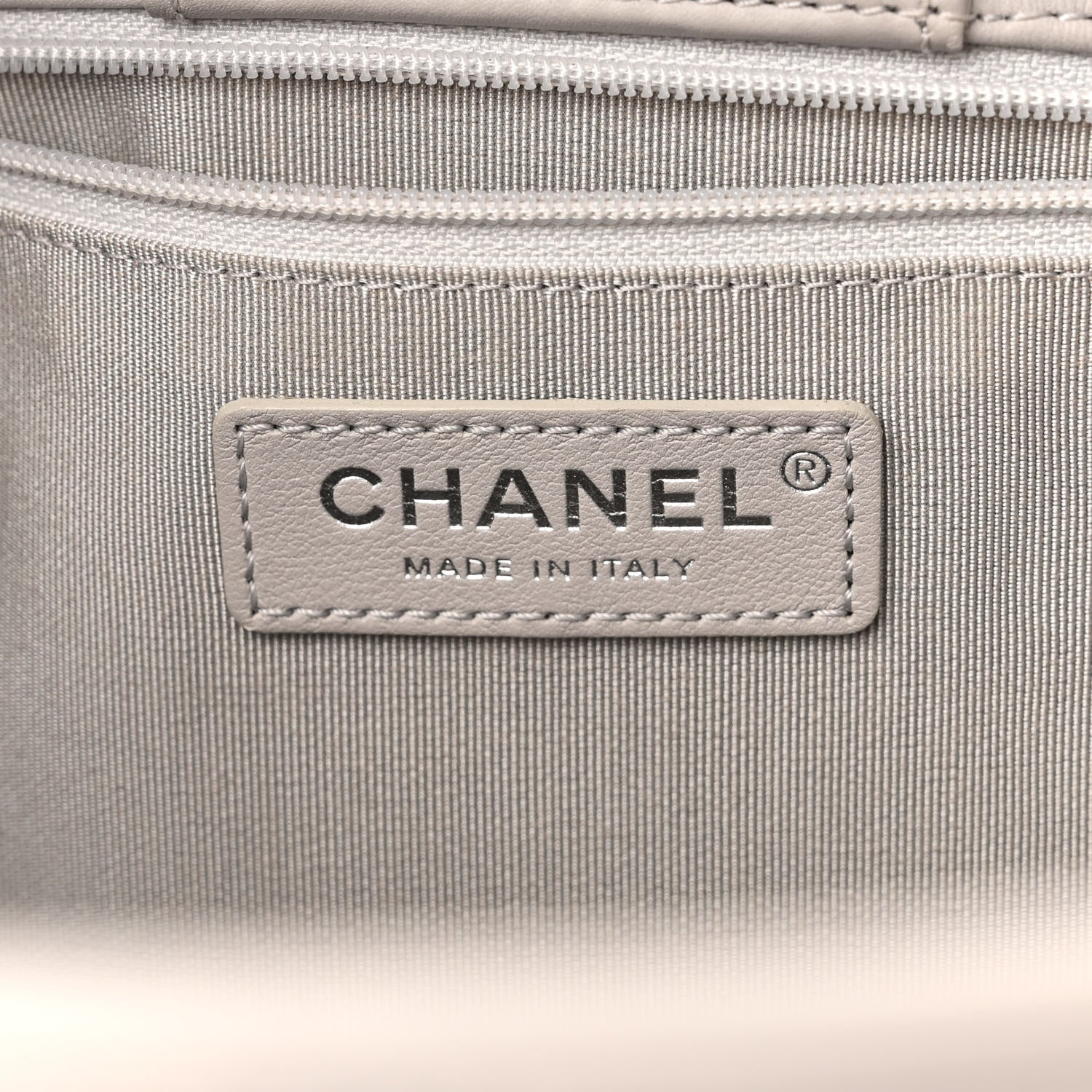 Chanel Calfskin Quilted Large Classic Shopping Tote Grey 6 of 10