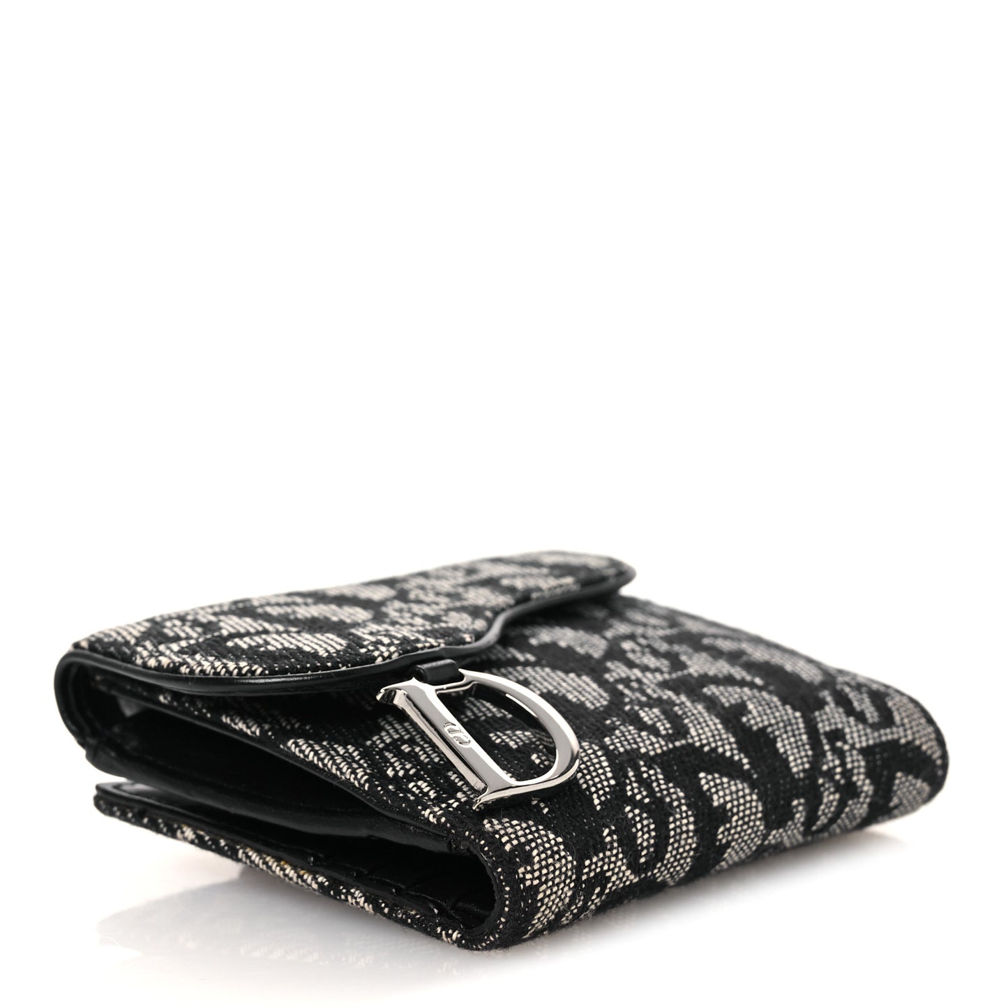 Monogram Compact Saddle Wallet Black