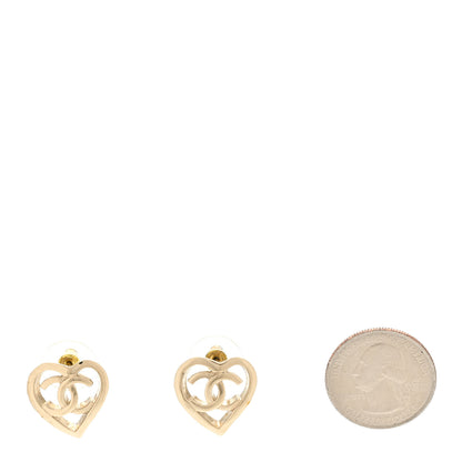 Chanel Metal CC Heart Coco In Love Earrings Gold 2 of 5