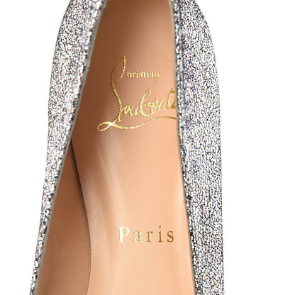 Christian Louboutin Nappa Mica Ballalla Flats 38.5 Silver 7 of 8