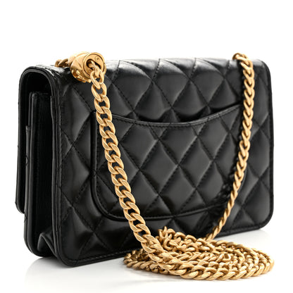 Chanel Lambskin Quilted Pillow Crush Wallet On Chain WOC Black 3 of 11