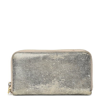 Chloe Metallic Calfskin Zip Around Wallet Gold 1 of 13