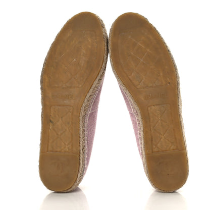 Chanel Toile Sequin CC Espadrilles 39 Pink Dark Pink 5 of 7