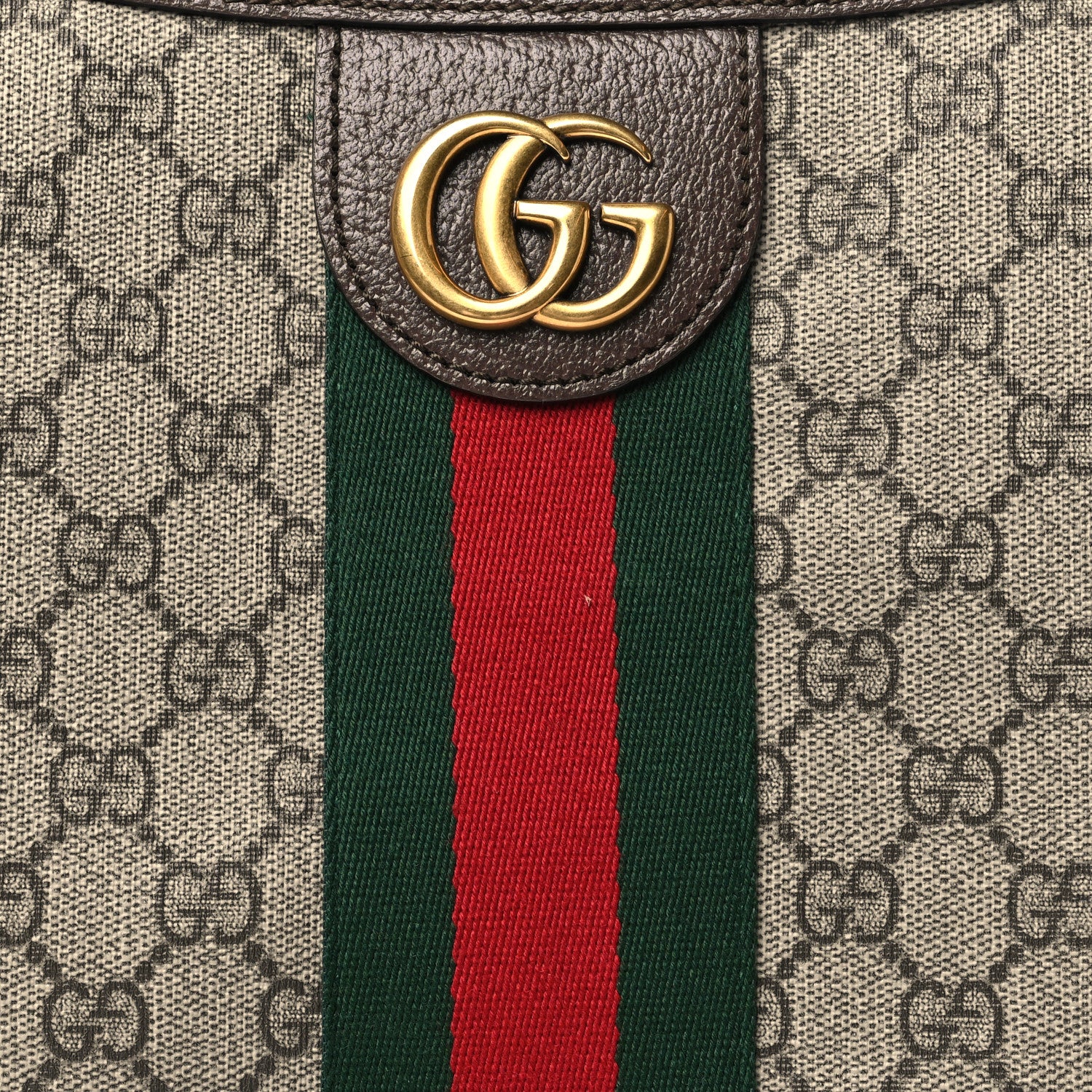 Gucci GG Supreme Monogram Web Small Ophidia Half Moon Hobo Brown 8 of 10