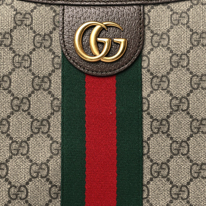 Gucci GG Supreme Monogram Web Small Ophidia Half Moon Hobo Brown 8 of 10