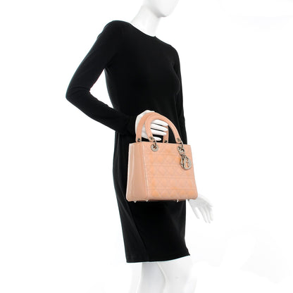 Christian Dior Patent Cannage Medium Lady Dior Light Pink 3 of 14