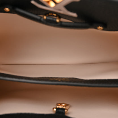 Louis Vuitton Taurillon Enamel Flower Padlock Chain Capucines BB Black 5 of 9