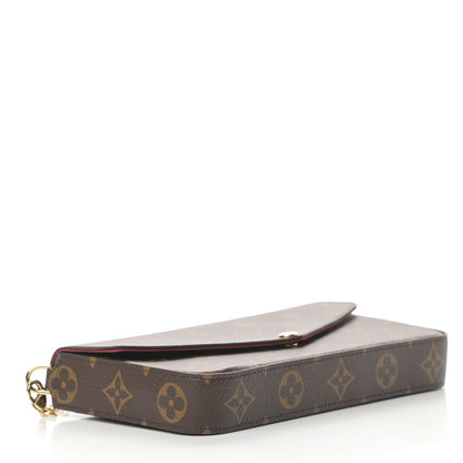 Louis Vuitton Monogram Pochette Felicie Chain Wallet Fuchsia 5 of 12