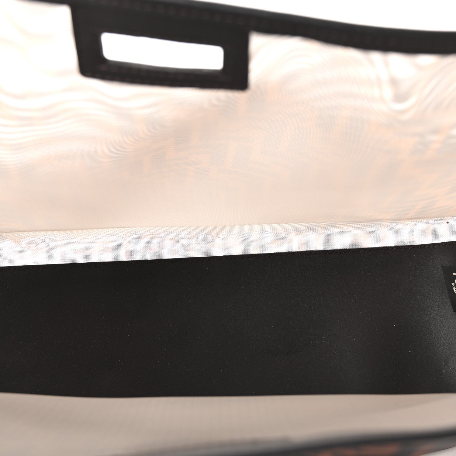 Fendi Mesh Vitello Century FF 1974 Medium Peekaboo Defender Cover Marrone Black Ebano 5 of 10