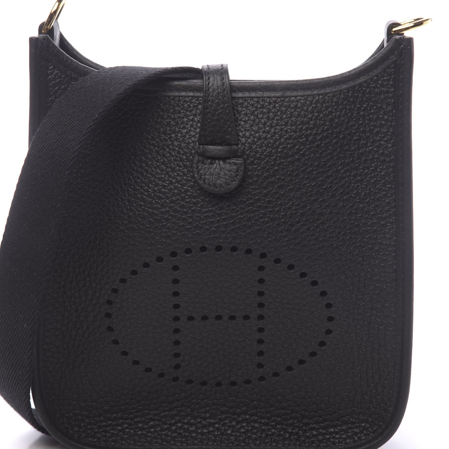 Hermes Taurillon Clemence Evelyne TPM Black 10 of 11