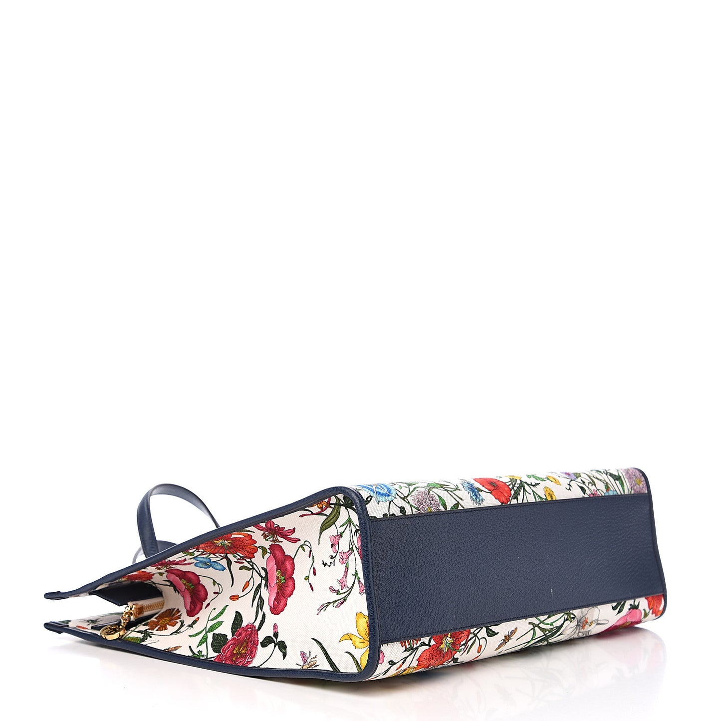 Canvas Large Flora Tote Navy Multicolor