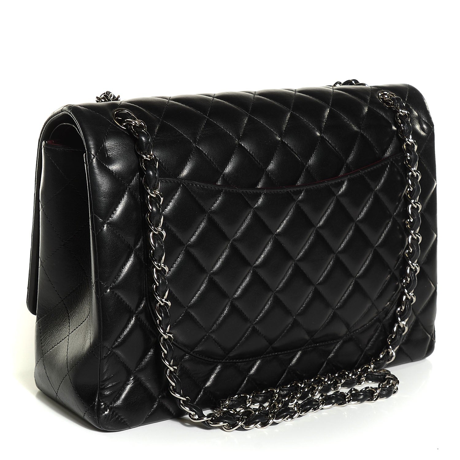 Chanel Lambskin Quilted Maxi Double Flap Black 3 of 9