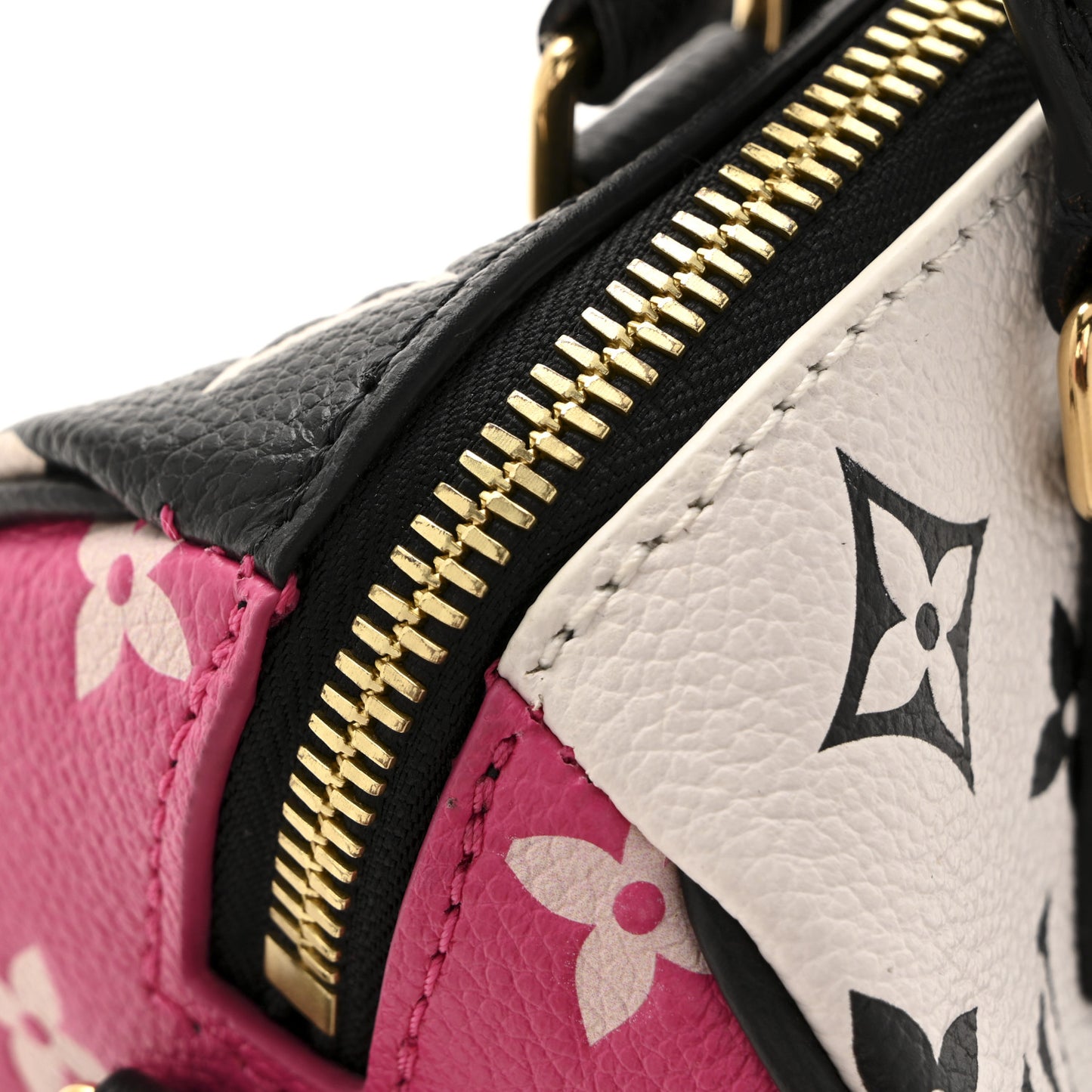 Empreinte Monogram Spring in the City Speedy Bandouliere 20 Black White Pink