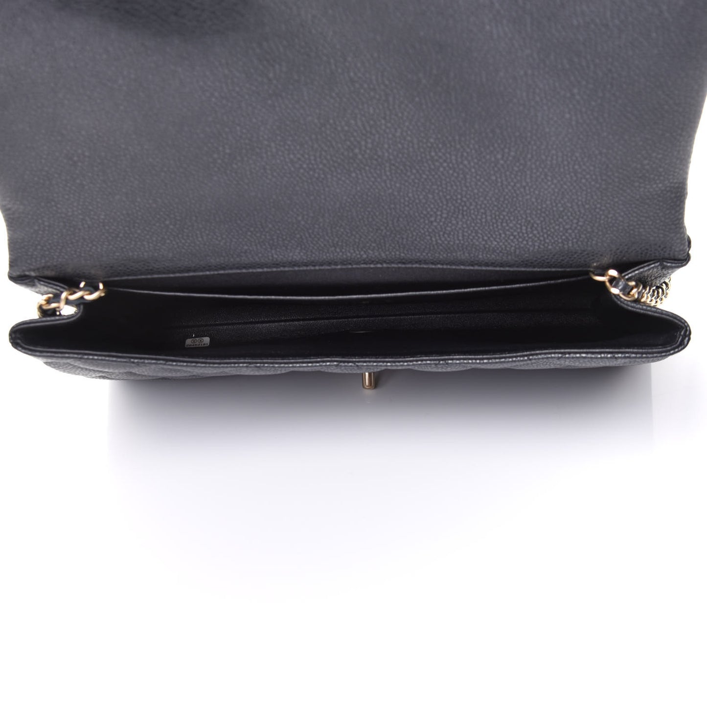 Caviar Quilted Clutch With Chain Flap Black