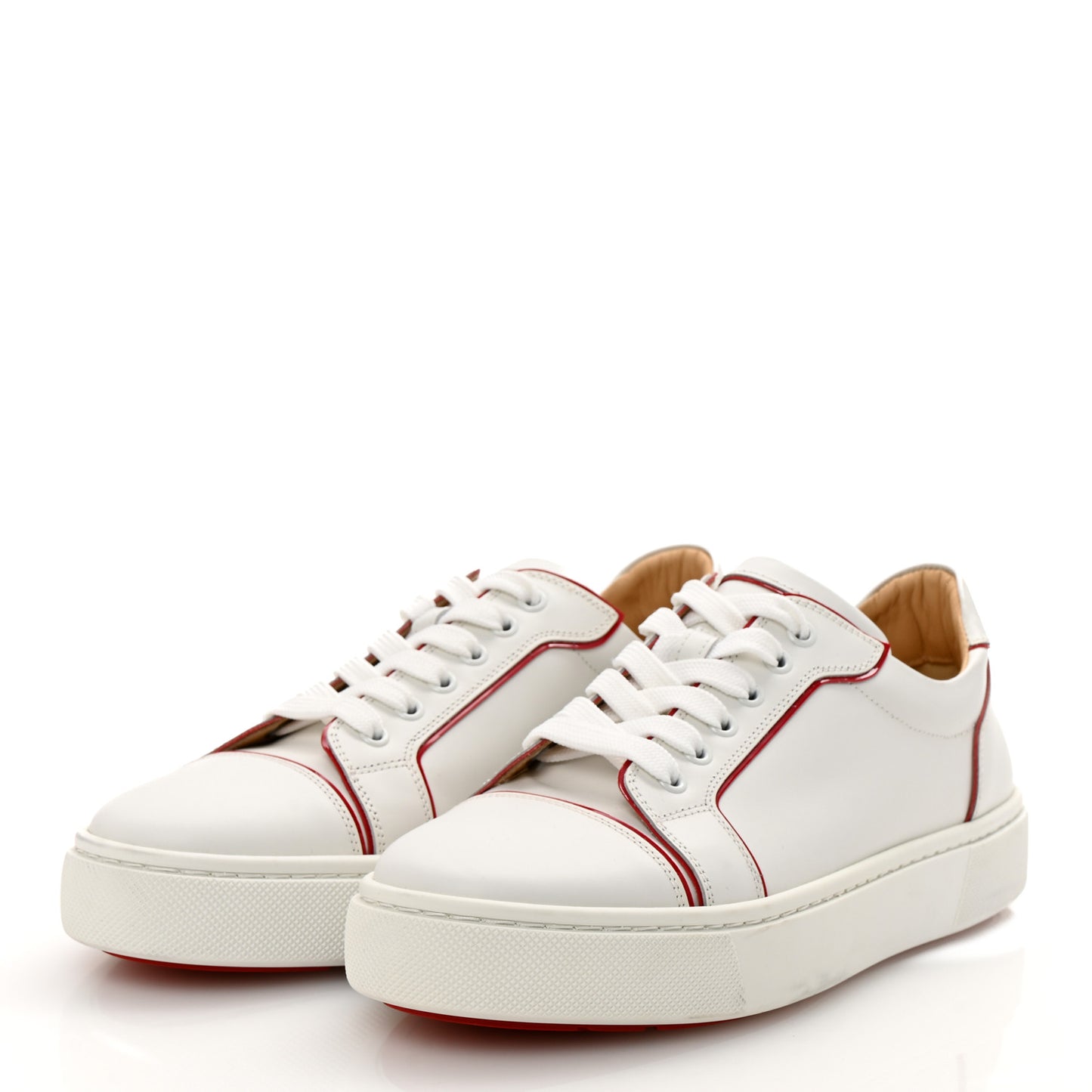 Calfskin Vierissima Flat Sneakers 40 White Red