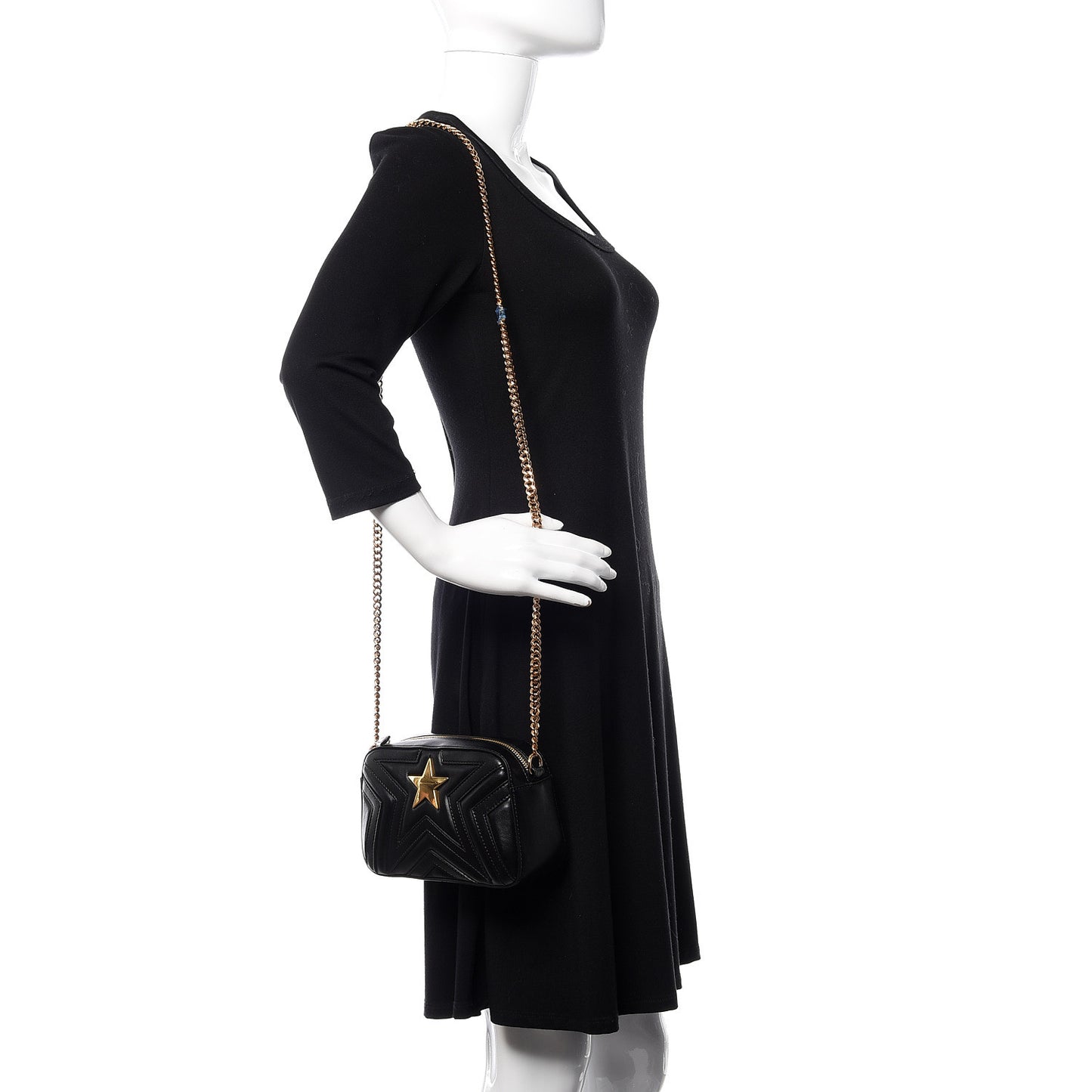 Eco Alter Nappa Star Patch Shoulder Bag Black