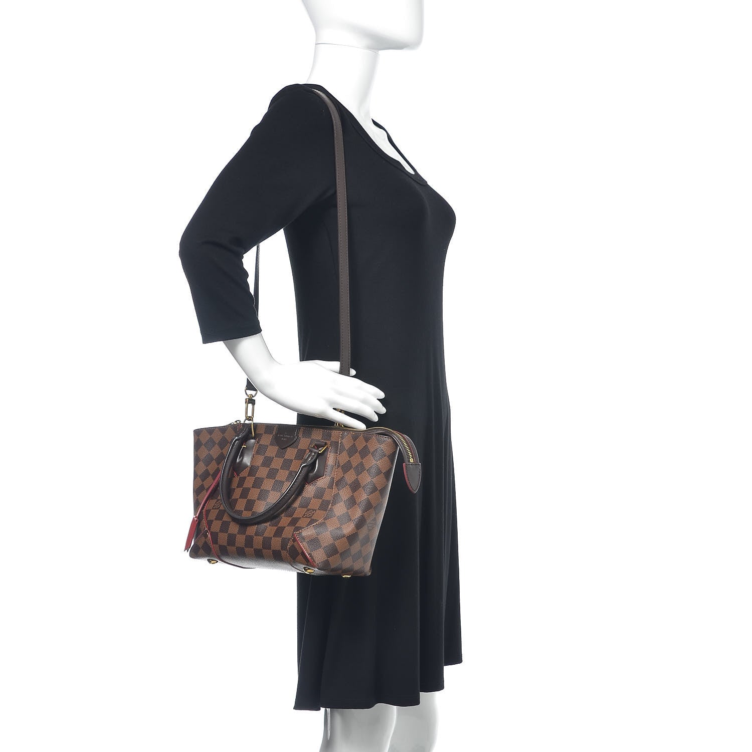 Louis Vuitton Damier Ebene Caissa Tote PM Cherry 2 of 9