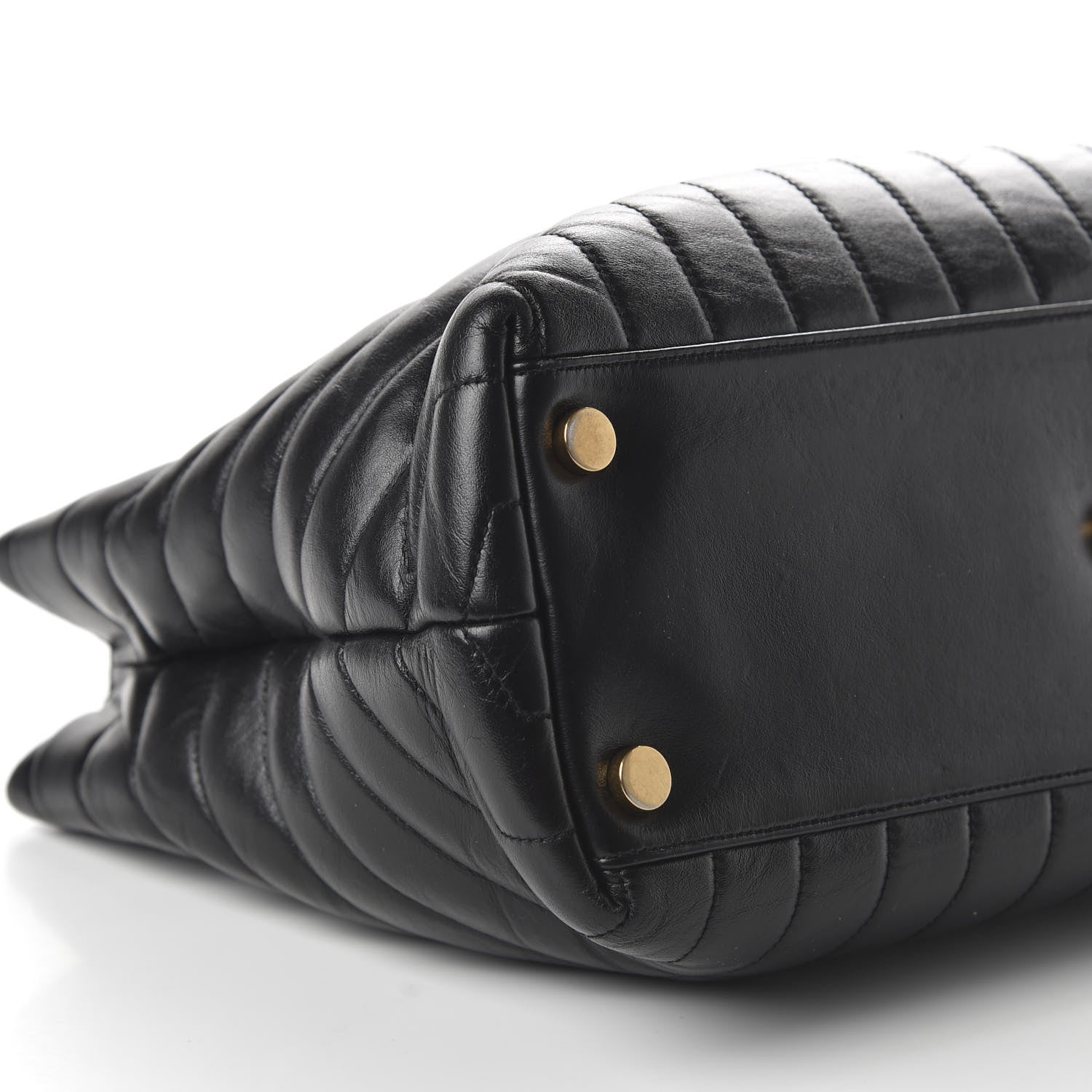 Saint Laurent Calfskin Y Quilted Monogram Large Loulou Shopper Black 6 of 9