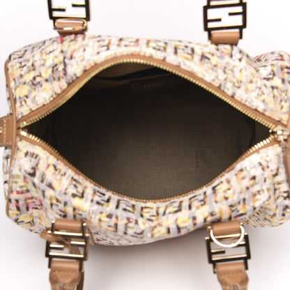 Fendi Zucchino Vitello Floral Forever Boston Pesca Giallo Saddler 5 of 10