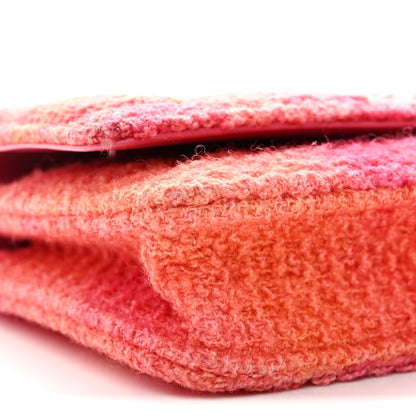 Chanel Wool Tweed Lambskin Quilted Chanel 19 Wallet On Chain WOC Coral Pink 11 of 11