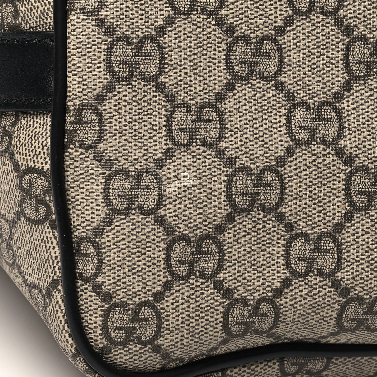 Gucci GG Supreme Monogram Web Medium Zippered Tote Beige Black 11 of 11