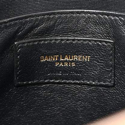 Saint Laurent Smooth Calfskin Suede Crocodile Embossed Manhattan Shoulder Bag Tan 6 of 12